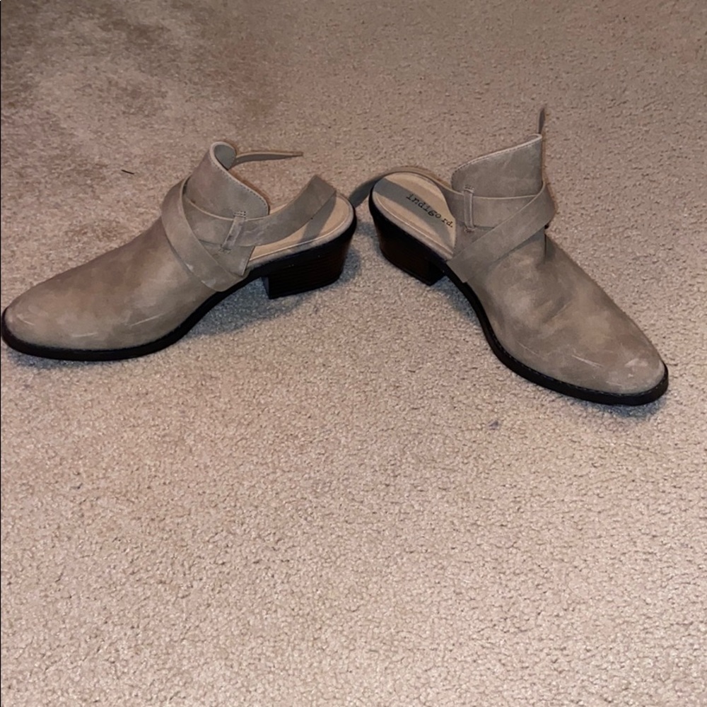 Brown suede shoes